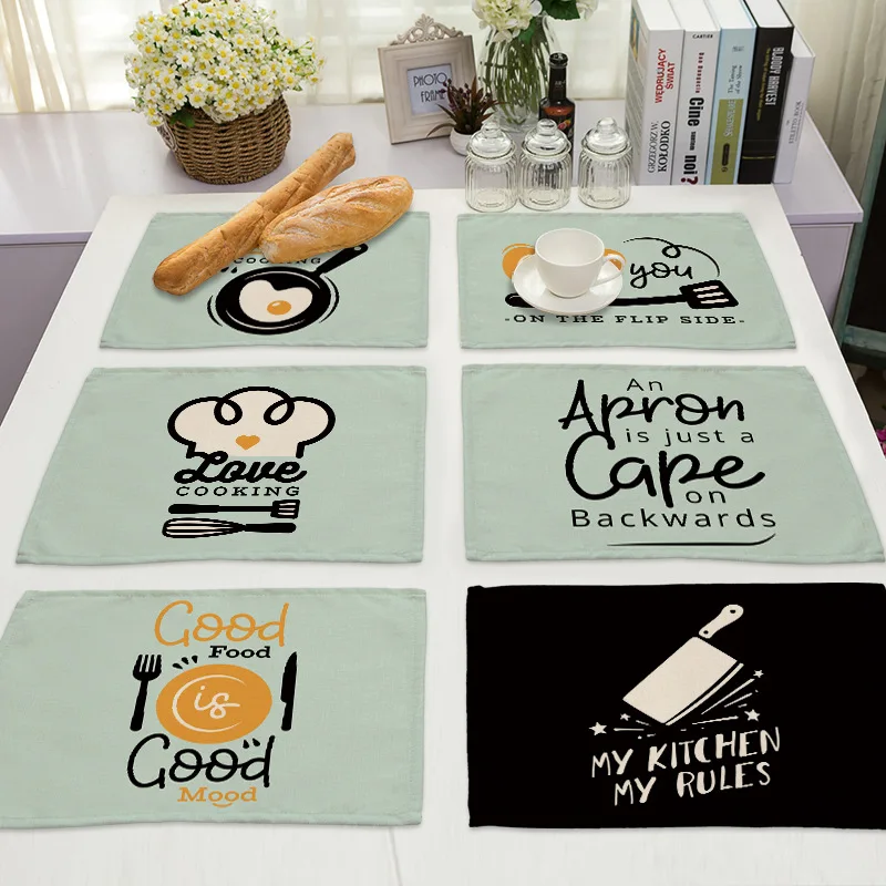 

Бытовой хлопковый и льняной ткани искусства, Кухня посуда, теплоизоляционные западные подстилки-салфетки под столовые приборы