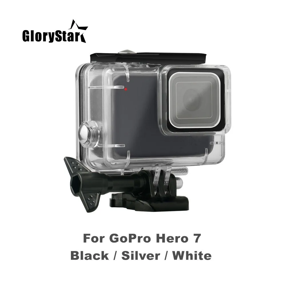 

GloryStar 45M Underwater Waterproof Case for GoPro Hero 7 Black Silver White Camera Protection Housing Case Diving Accessories