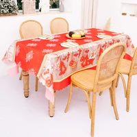 2022 new hot fashion santa claus tablecloth christmas decoration for home