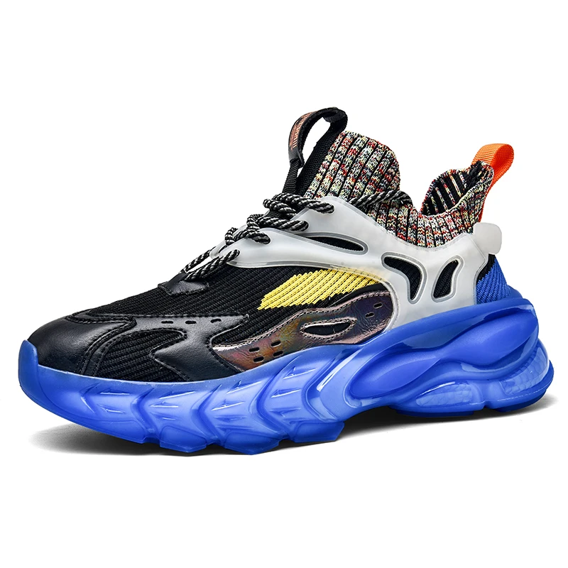

2021 Spring New Casual Comfortable Running Men Breathable Gym Fly Woven Shoes Mesh Fashion Sneakers Zapatillas Deportivas Hombre