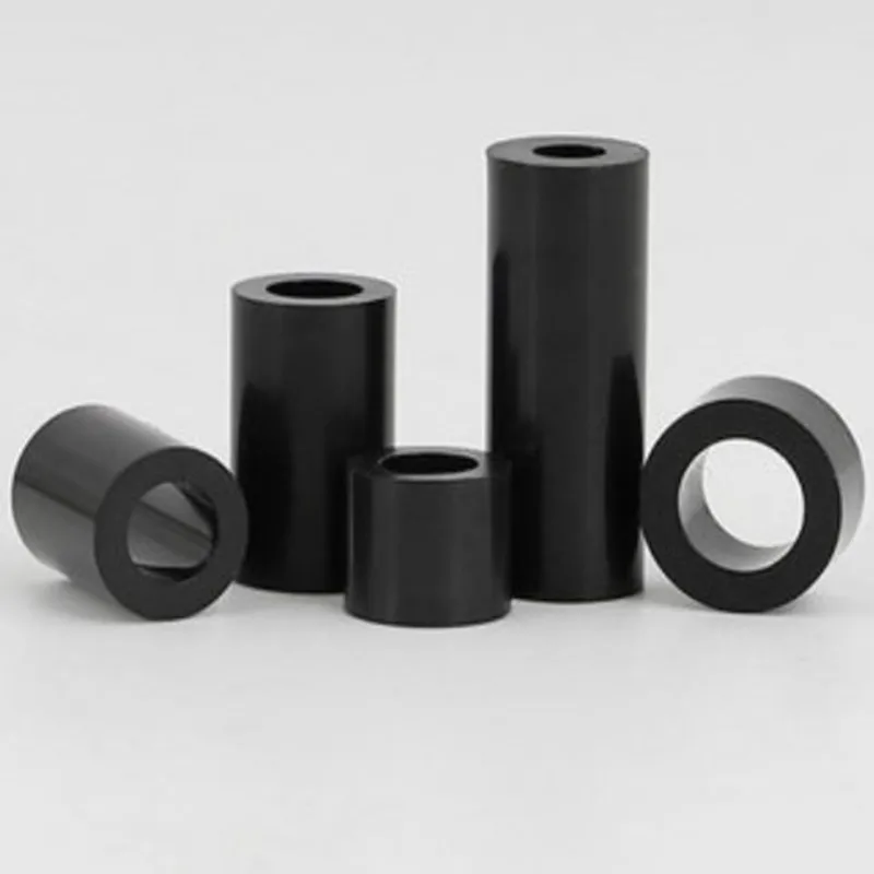 20-50pcs M3 M4 m5 m6 m8 black Nylon ABS Non-Threaded Spacer Round Hollow Standoff Washer ID 3mm 4mm PCB Board Screw Bolt