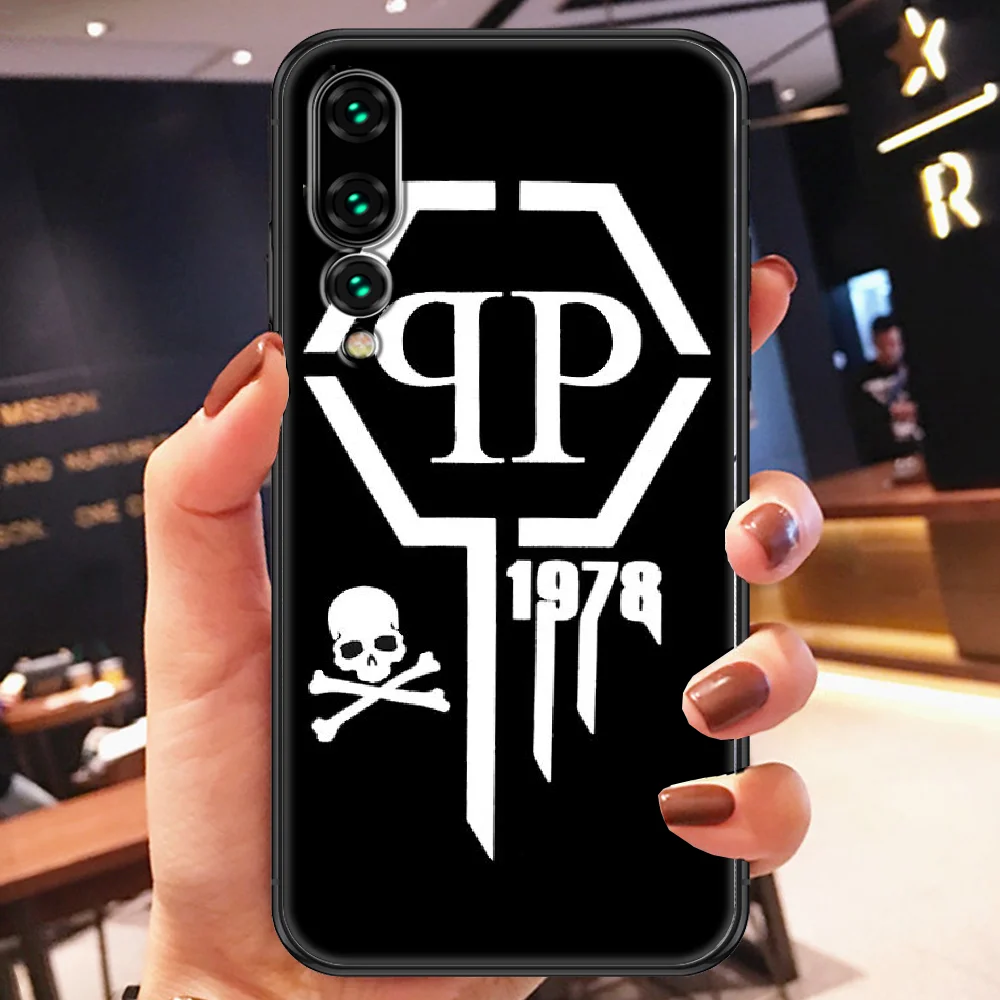 

philippes German luxury brand Phone case For Huawei P Mate P10 P20 P30 P40 10 20 Smart Z Pro Lite 2019 black 3D cell cover art