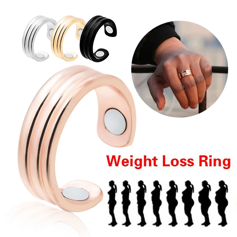 

1PC Stimulating Acupoints Gallstone Ring Magnetic Health Care Ring Weight Loss Slimming Ring String Fitness Reduce slimming