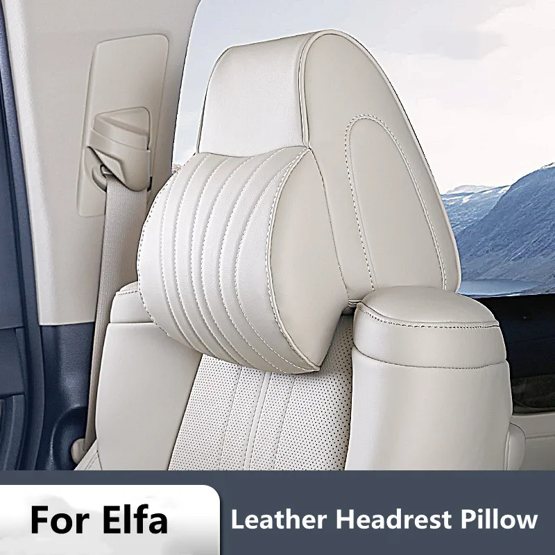 

For Alphard30 Car Headrest Neck Support Pillow Leather Full Coverage Auto Seat Headrest Memory Foam Cotton Cover Cushion