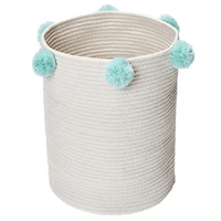 big deal large woven cotton rope storage basket baby laundry hamper storage bin baskets for organize toy diaper home decor