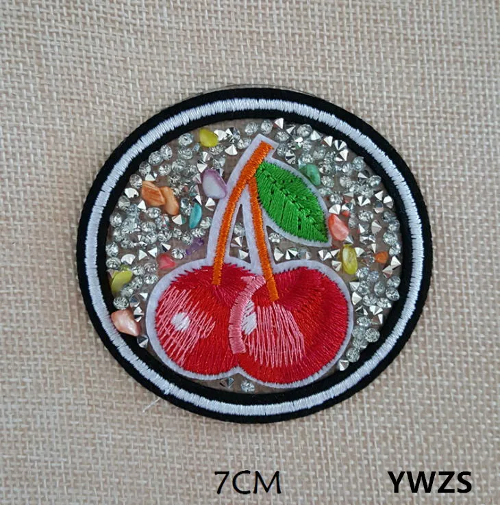 Новинка 10 штук Овощные вышитые стразами нашивки на гладильной поверхности DIY Мотив Апликация украшение для одежды и сумок.