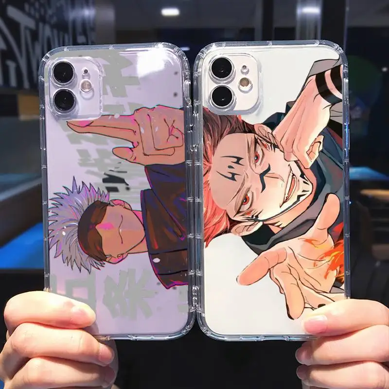 

Anime Jujutsu Kaisen Phone Case Transparent soft For iphone 5 5s 5c se 6 6s 7 8 11 12 plus mini x xs xr pro max