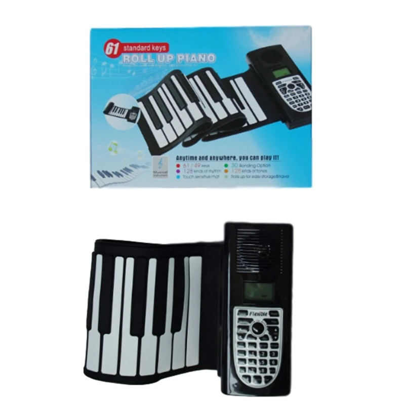 

Roll Piano Portable Electronic Piano (61 Keys, White) T3LD
