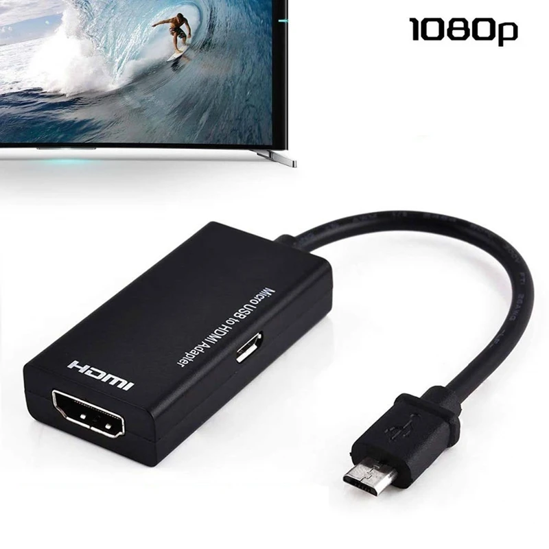 Адаптер Micro-USB-HDMI 1080P HDMI-кабель для телефонов на Android планшетов ТВ поддержка