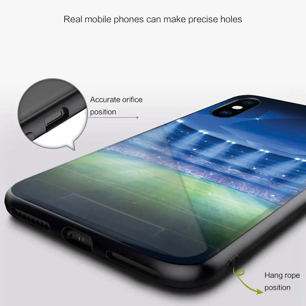 Мягкий силиконовый стеклянный чехол для iPhone 13 12 11 Pro X XS Max XR 8 7 6 Plus SE 2020 S черный