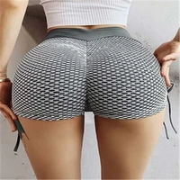 2021 ladies summer european and american fashion solid color running tights high waist seamless yoga sports shorts