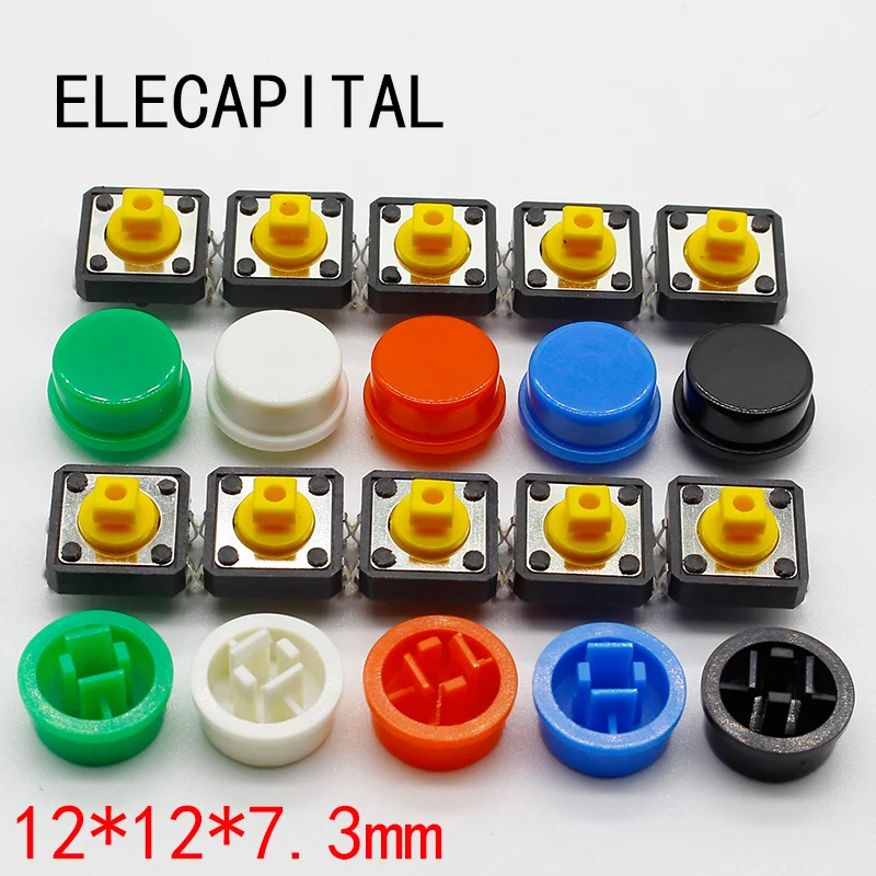 20 шт. Тактильный кнопочный переключатель Мгновенный Микро 12*12*7 3 мм + (20 магнитных