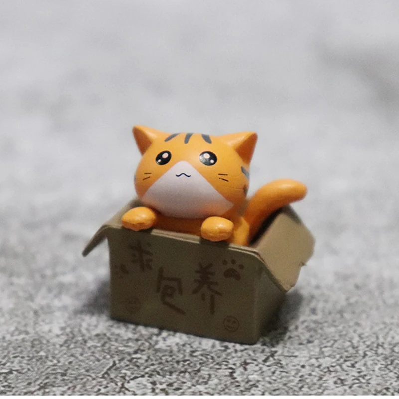 4 шт. супер мини фигурки кошки Chi в коробке милые котята Коллекционная модель