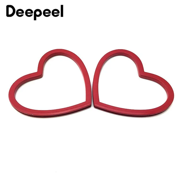 

5pcs Deepeel 96mm*88mm Women Metal Red Love Handle Purse Frame Clasp Female HandBag Decoration Hardware Accessories BS160