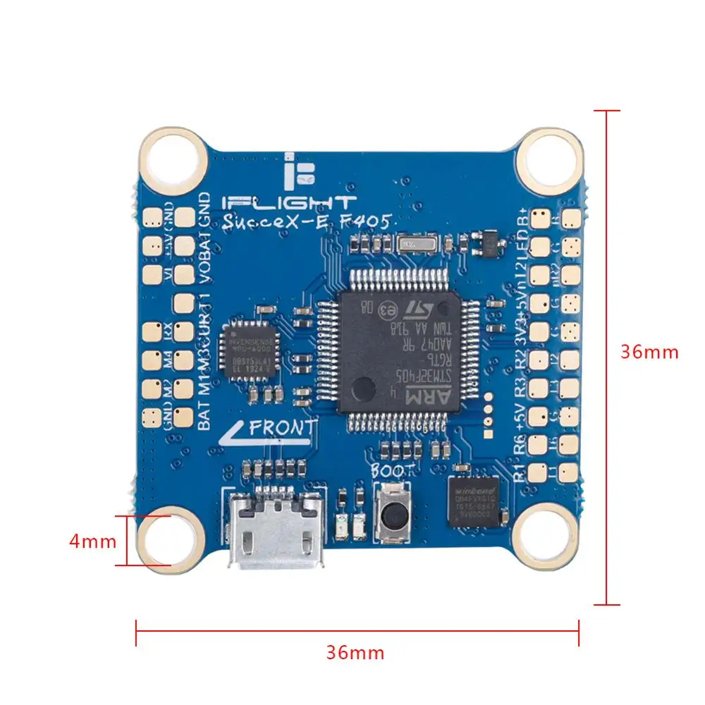 Контроллер полета sucex-E F4 2-8S OSD AT7456E с люверсами φ3 мм для FPV RC racing Drone kit | Игрушки и