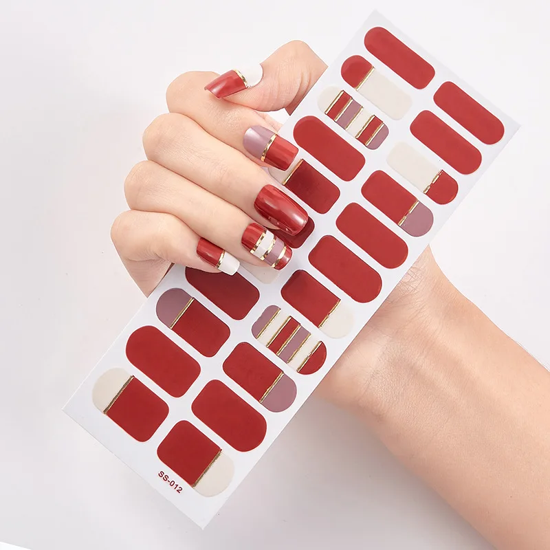 

Full Nail Sticker Fashion Nail Polish Self Adhesive Decor Sticker Nail Strip Nail Accessorie Sticker For Nail Art Accessories