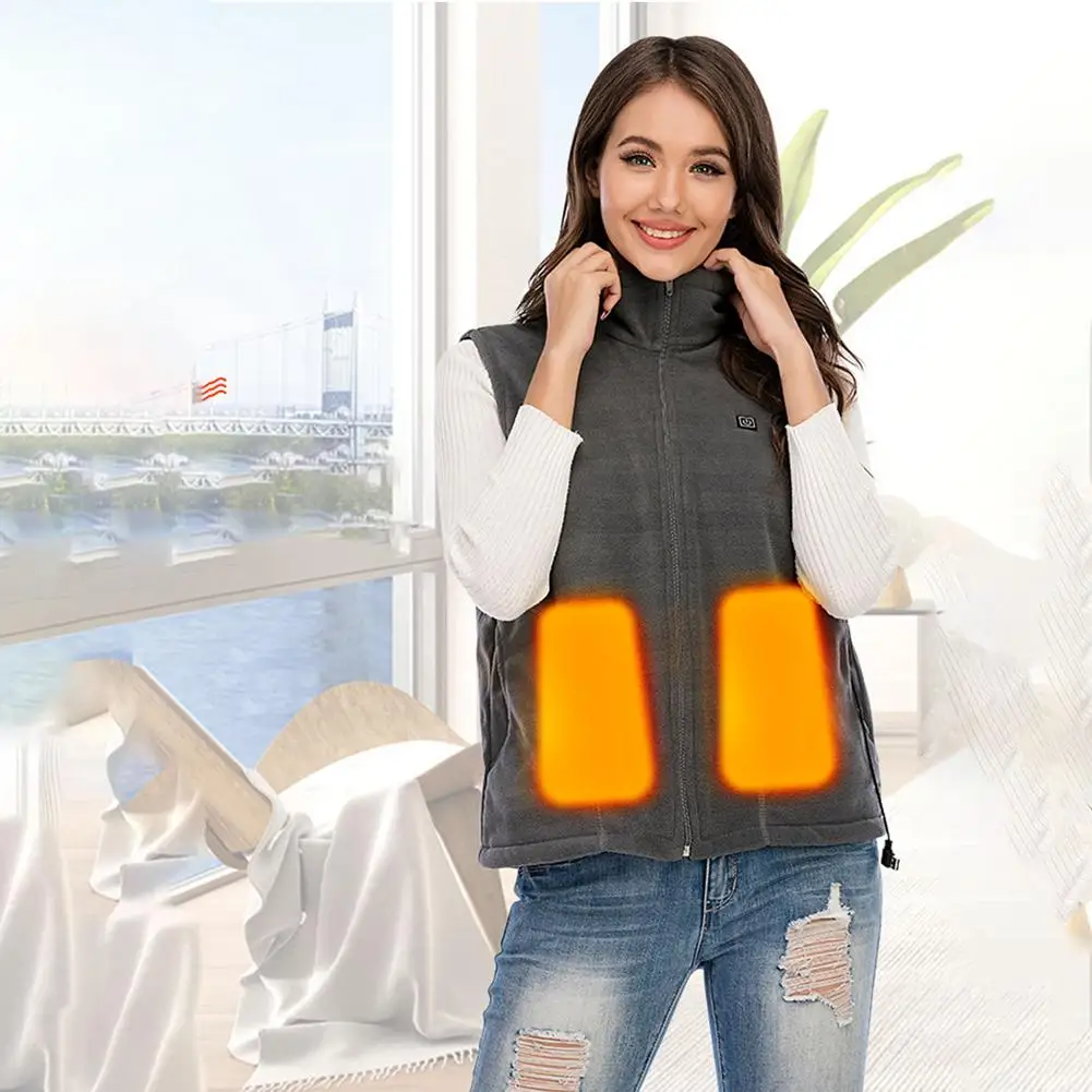 Winter Smart Heated Vest Electric Heating vest 3 Temp Levels 5 major heating areas for Cycling Camping Fishing | Спорт и развлечения