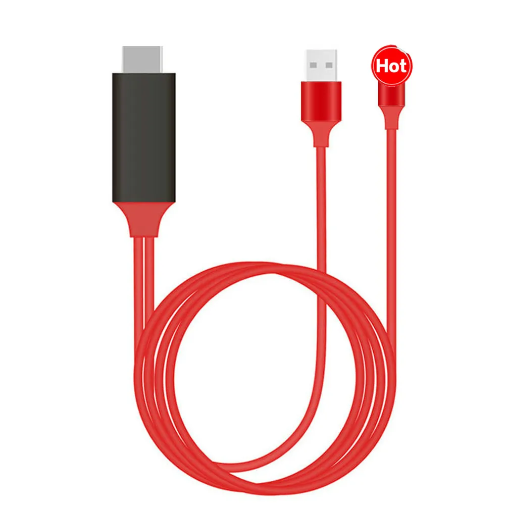 Кабель HDMI 2 м для iPhone X 8 plus 7 Plus 6 6s 5 детской адаптер кабеля HDTV TV HD1080P HDMI|SmartTV-стики и