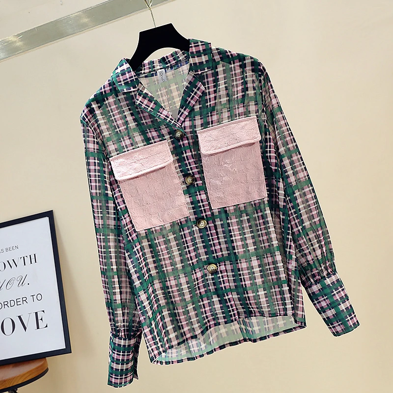 

Модные женские блузки 2020, блузка в клетку с принтом, рубашка, женские блузки, офисные женские блузки, женская рубашка с длинным рукавом