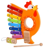 1pcs 3 in 1 rooster xylophone colorful musical instrument toy baby development learning early education toys