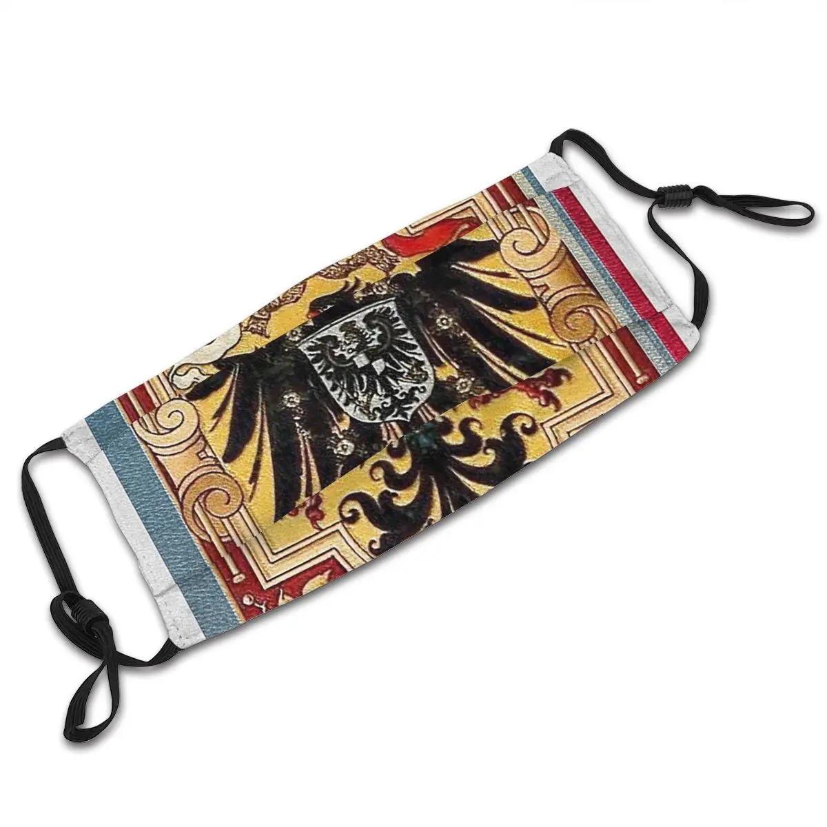 

Kaiserzeit German Flags And Eagle Germany Reusable Face Mask Anti Haze Dust Mask With Filters Protection Respirator Mouth Muffle