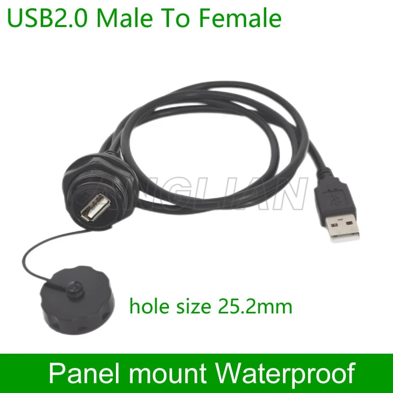 YU-USB Series Outdoor USB2.0 3.0 водонепроницаемые разъемы IP65 USB-штекер панельный разъем с 1 м