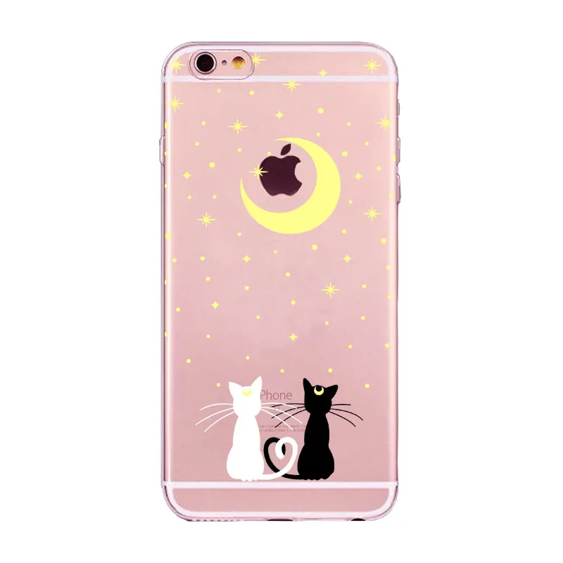 Phone Cases For iPhone XS Max XR 6 6s 7 8 Plus 5 5S SE 6sPlus Soft TPU Silicon Transparent Thin Cover Black Cat Owl Animal Case |