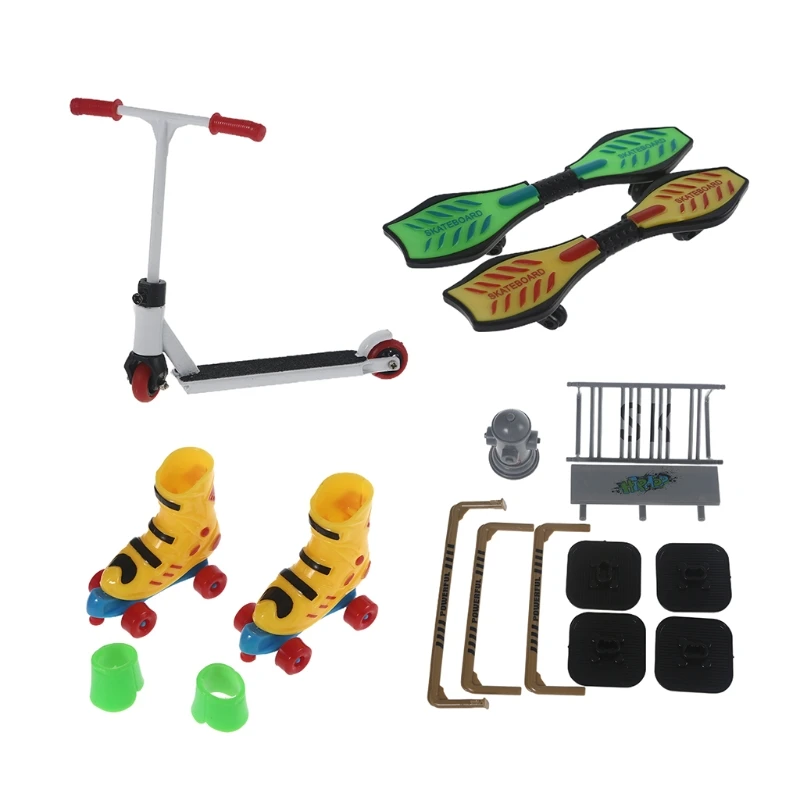 Kids Mini Scooter/Fingerboard Set for Boys/Girls Birthday Gifts for Kids 6-8 Creative Relieve Boredom Game for Display