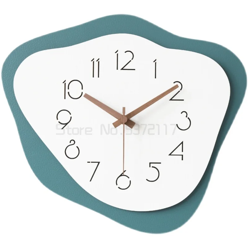 

Clock wall clock living room Nordic clock wall clock silent special-shaped wall quartz clock
