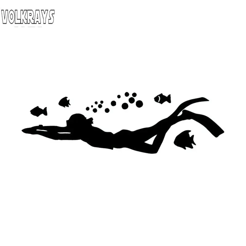 Volkrays интересный стикер для автомобиля Дайвинг ныряльщик морские аксессуары