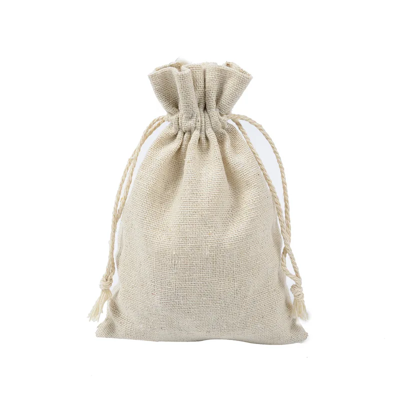 10PCS (11 Size) Linen Jute Cotton Drawstring Gift Bags Jewelry Bag Birthday Wedding Party Candy Pouch | Дом и сад