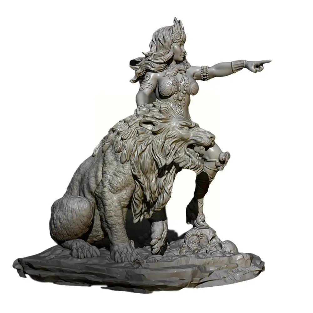 

75mm 1/24 Resin Soldier White Mold Model Kits Figure Toy DIY Lion Mold Best Gift For Child Boy Self-assembled Princ E4R0