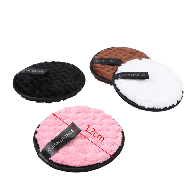 

4 Pcs Microfiber Cloth Pads Facial Makeup Remover Puff Cotton Double layer Face Cleansing Towel Reusable Nail Art Cleaning Wipe