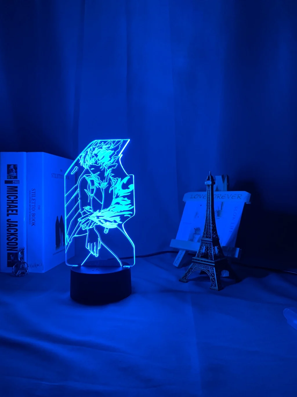 

Anime My Hero Academia Shoto Todoroki Acrylic 3D LED Night Light Kids Gifts Desk Lamp Table Lamps Bedroom Decoration Nightlight