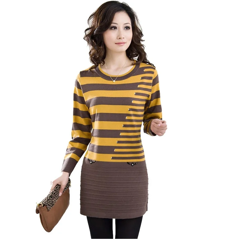 Новинка весна-осень 2019 свитер куртка Женский пуловер среднего возраста с круглым