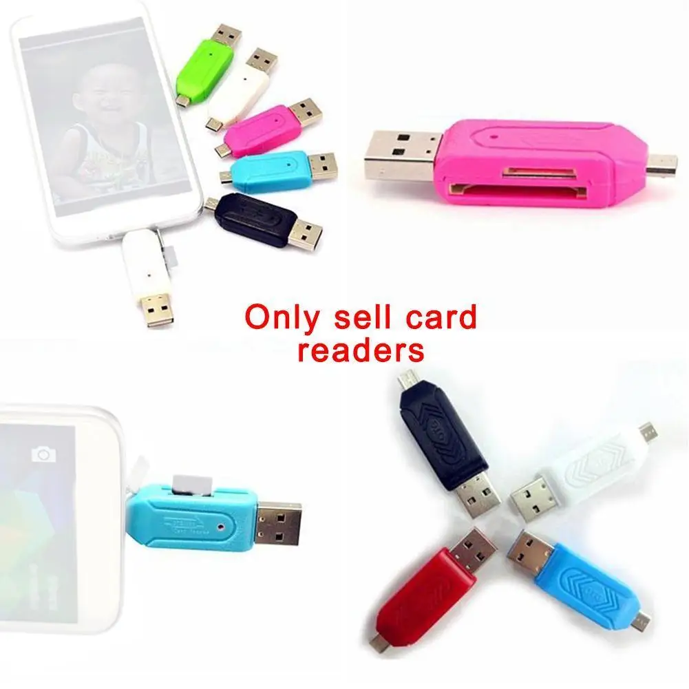 

2021 Micro USB 2 In 1 OTG Metal Shell Mould Card Reader Quality Tablet Phone Xiaomi Adapter PC High For Android Huawei P7U2
