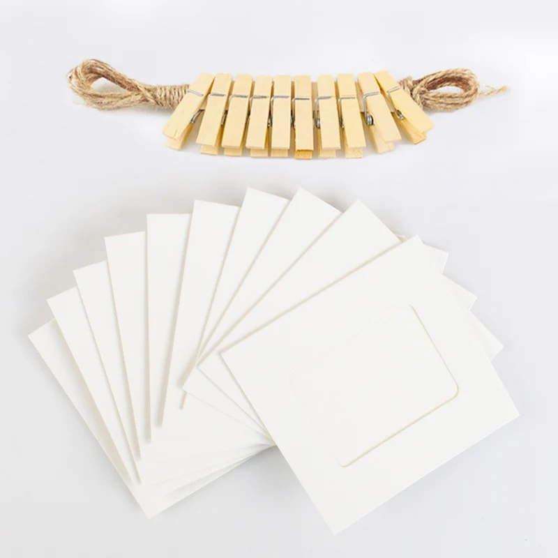 3inch white 10 шт./компл. с днем рождения бумаги фоторамка баннер украшение для вечеринки первый деко для маленьких мальчиков и девочек My 1st One 1 год поставки - Цвет: 3inch white