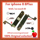 Материнская плата для iphone 8 8 Plus, 64 ГБ, 256 ГБ, сбез Touch ID, полные чипы, 100% тест, без ID-учетной записи, логическая плата, поддержка обновления 4G LTE