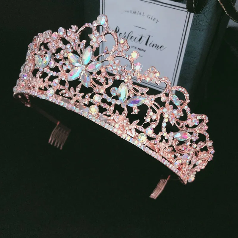 Новый стиль королевской принцессы Queen Pageant и короны с волосы гребни невесты