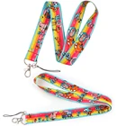 LX880 милый мультяшный телефонный шнурок для ключей, шнур для ключей, USB-шнур для ID-карты, брелок для ключей, ремешок на шею, детские подарки