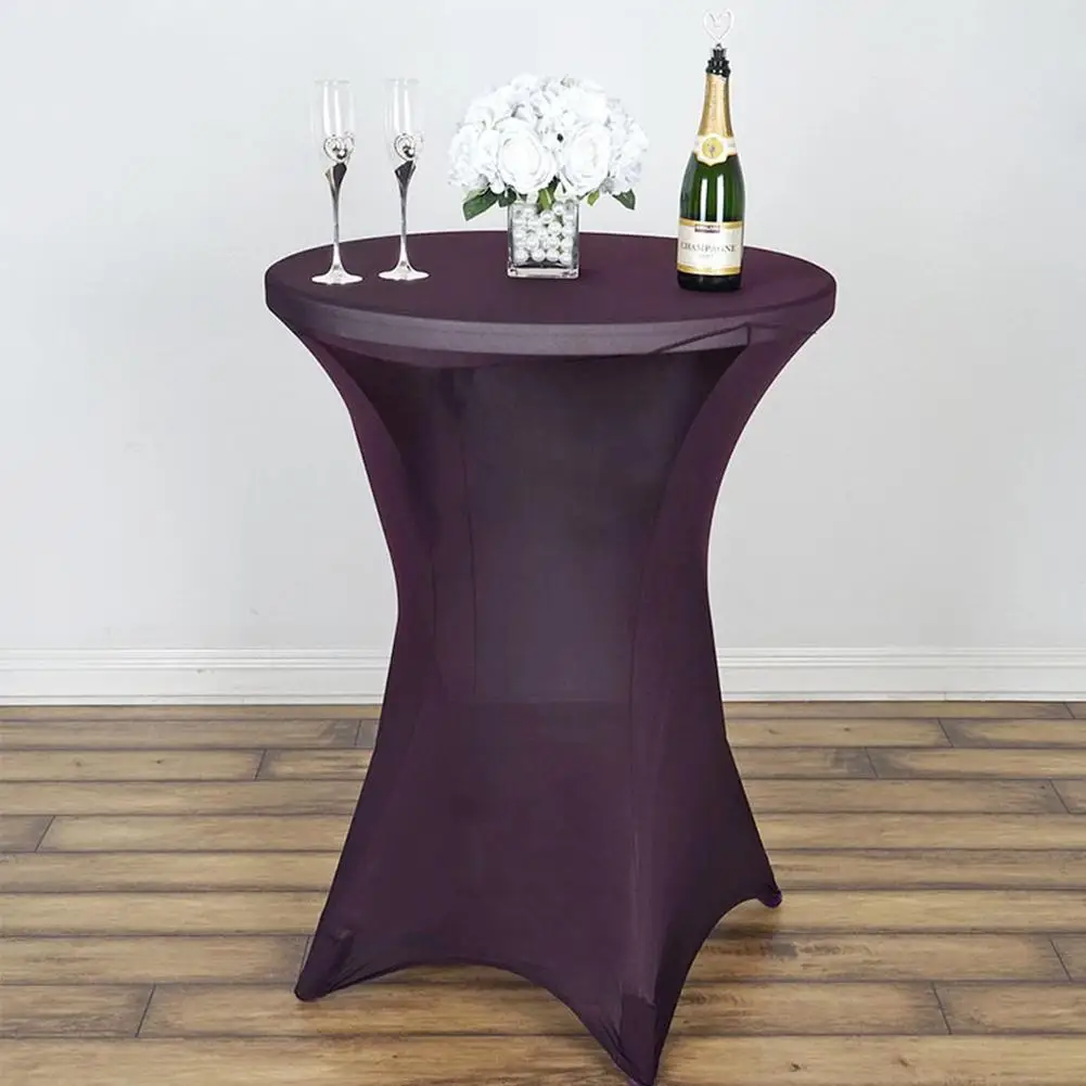 Вечерние скатерти для украшения дома одноцветная скатерть круглого барного