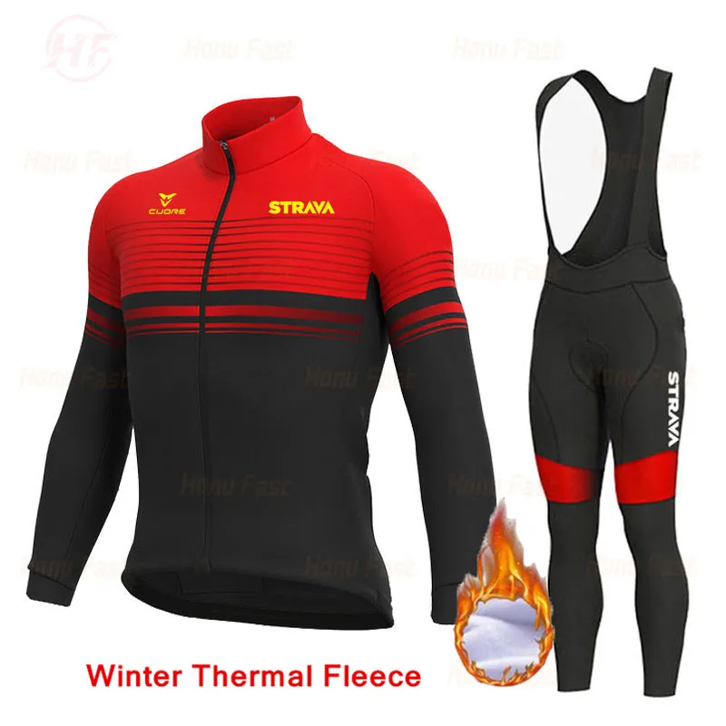 

Winter Men's Long Sleeve Cycling Jersey Sets Thermal Fleece Jerseys and Long Pants Ropa Ciclismo Uniformes Maillot Sport Wear