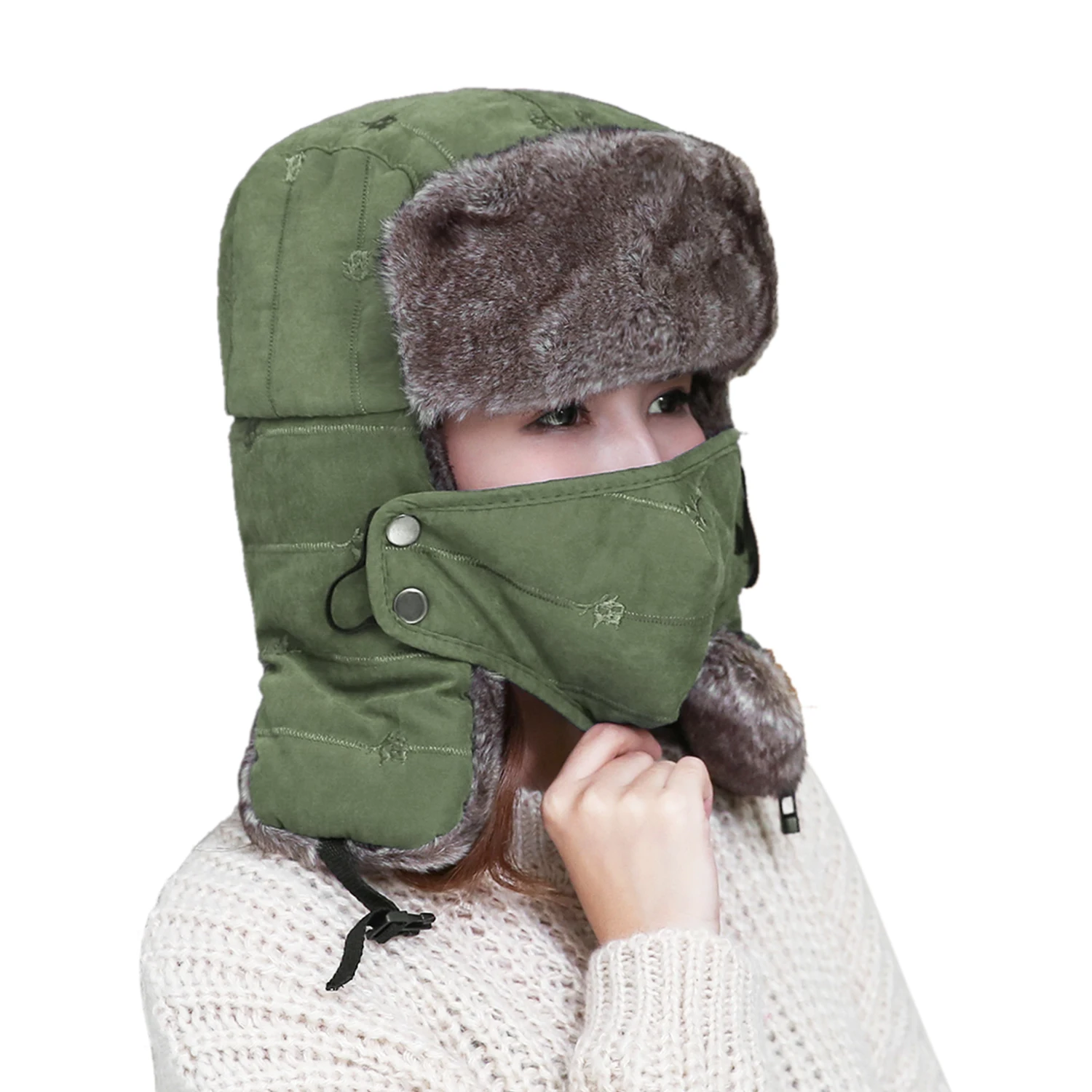 Лидер продаж 2019 мужские и женские зимние термозащитные головные уборы в виде