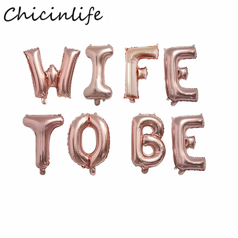 

Chicinlife, 8 шт., 16 дюймов, для жены, чтобы быть, фольга, воздушные шары, свадебный душ, девичник, вечерние, для помолвки, для невесты, Декор, принадл...