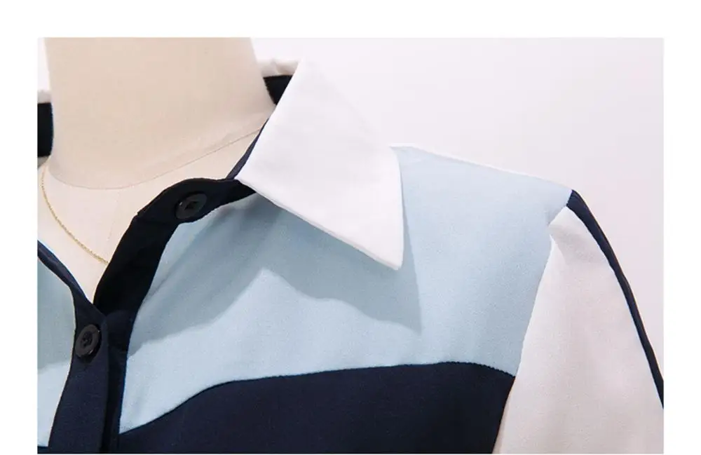 

Women Spring Summer Elegant Office Lady Work Patchwork Tops Basic White Button Shirts J006
