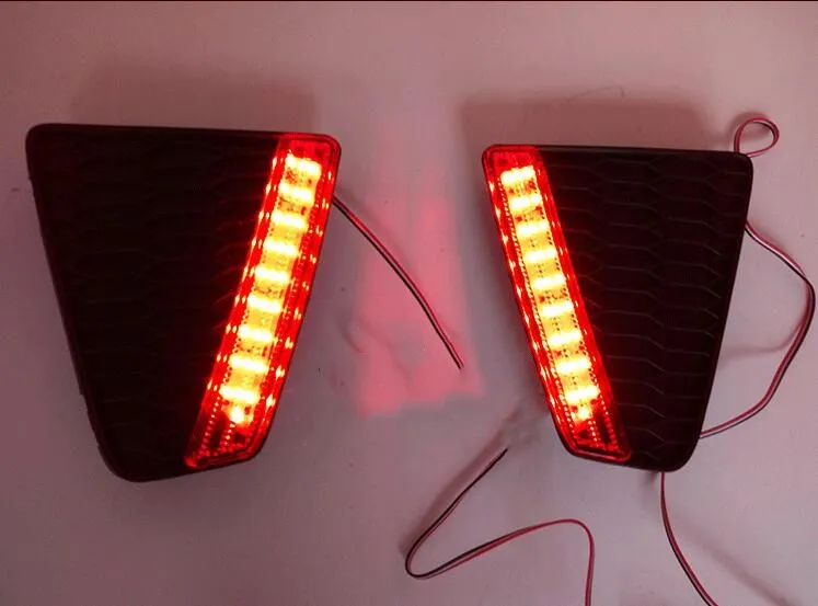 

eOsuns LED warning light + brake light + turn signal rear bumper light reflector for honda fit GK5 2014-2017