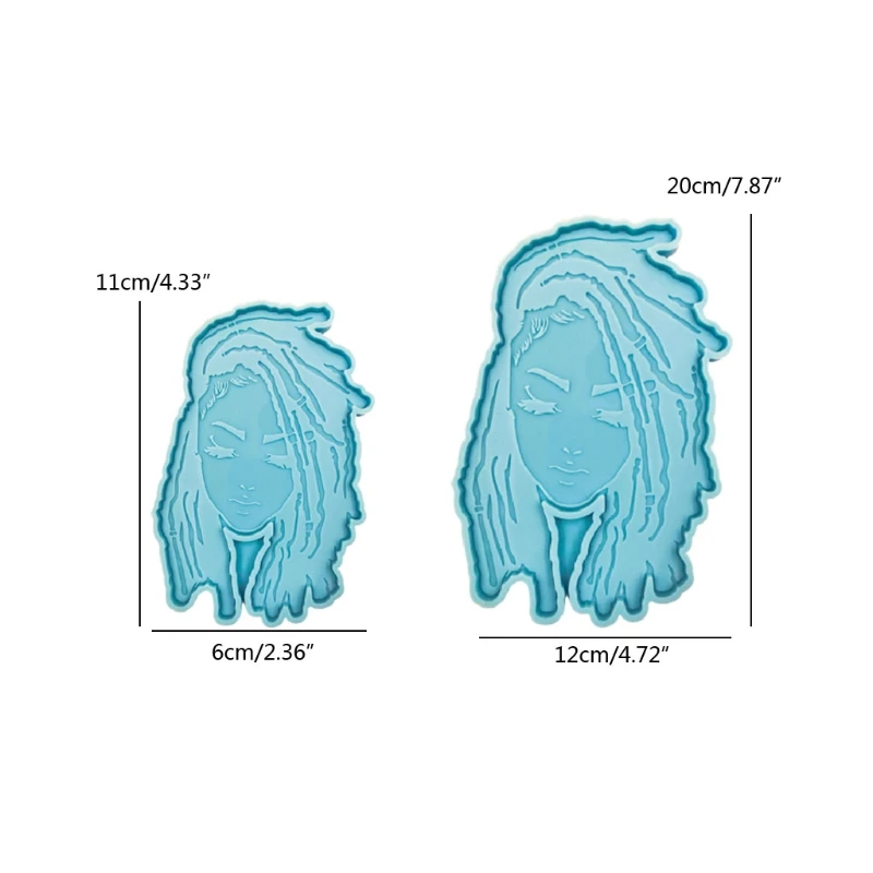 

Dread Girl Silicone Mold Female Head Type Resin Mold Silicone Coaster Mold Girl Coaster Pendant Making Mold Resin Craft