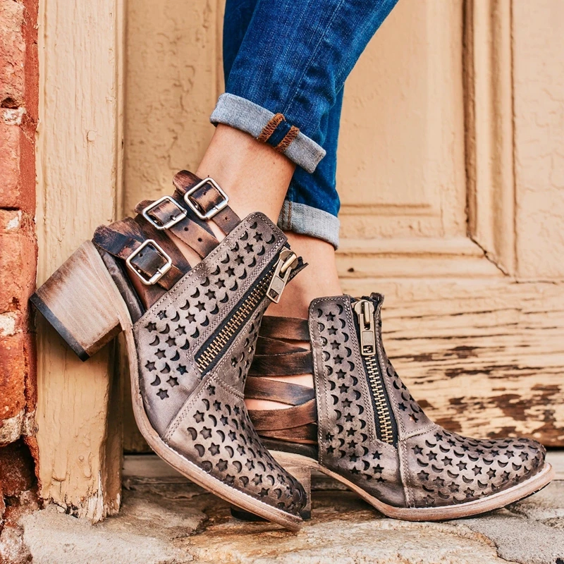 2019 г. новые модные женские ботинки модная обувь в стиле ретро с острым носком на