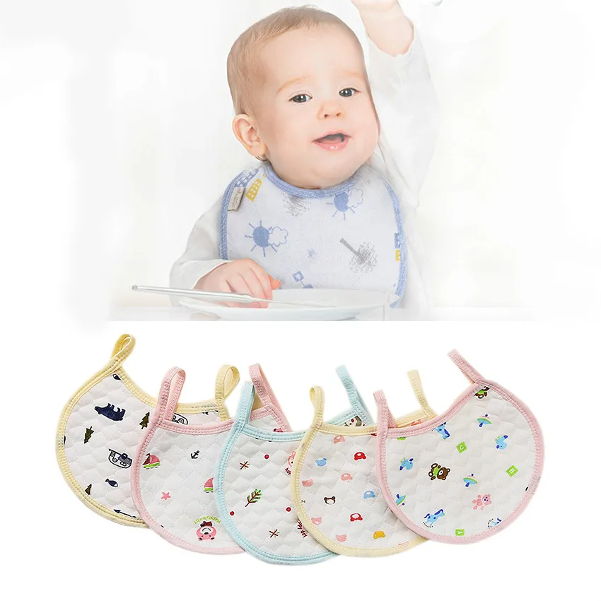 Baby Bibs Cotton Thickening Absorption Cloths Cute 0-1 Waterproof Water Cartoon Old Pattern Years Fit Infant |