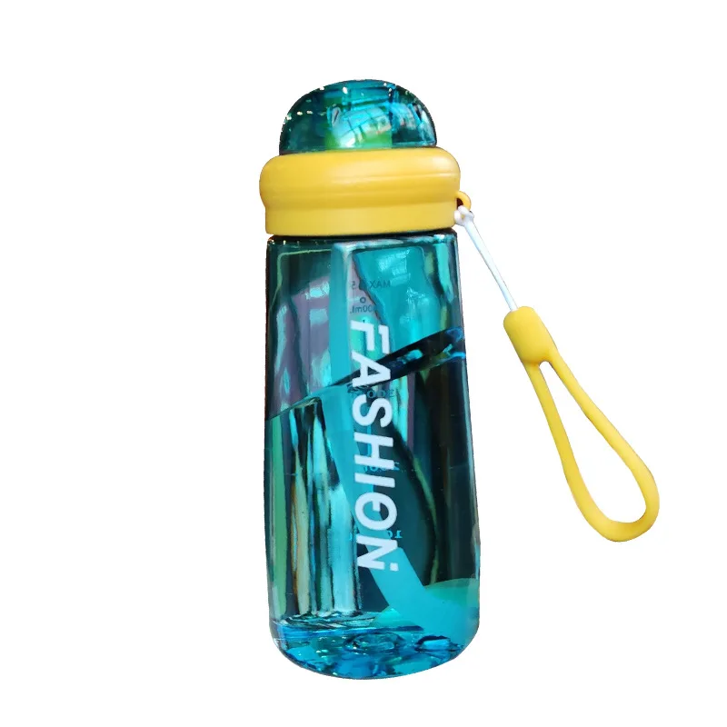 

Water bottle Modern simple outdoor leisure fitness cup large capacity straw rope convenient plastic space Cup cute water bottle